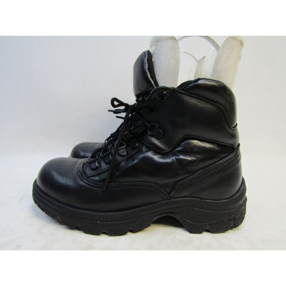 Thorogood Womens Size 7 W Black Leather Lace Up Works Boots - Picture 1 of 11